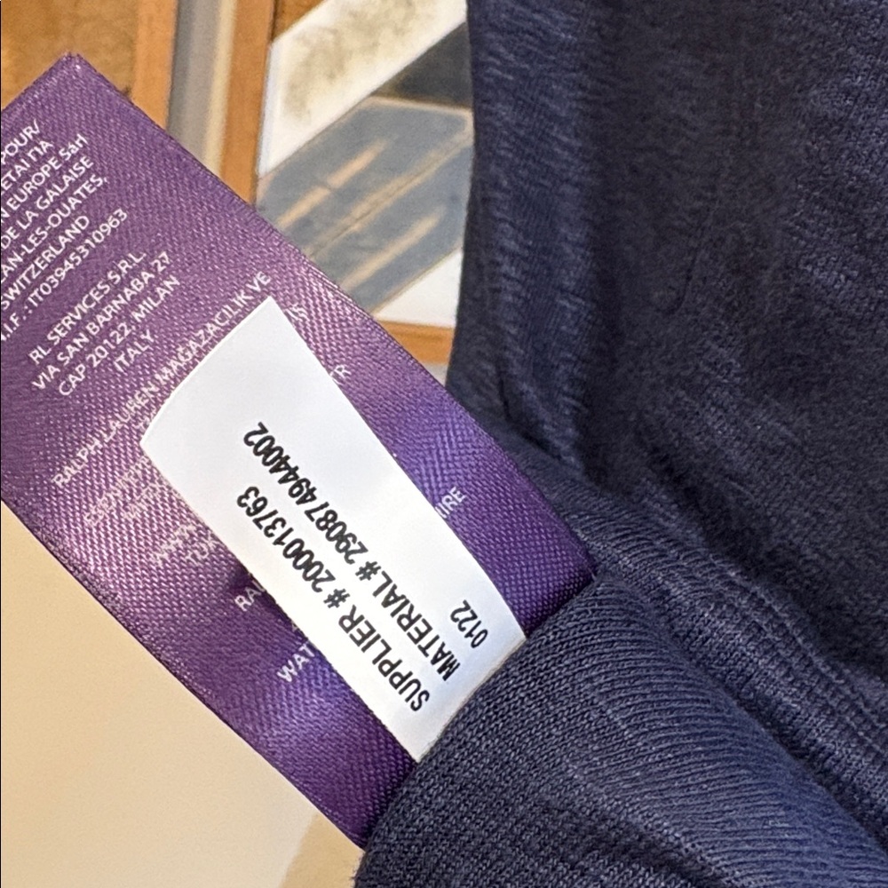 Ralph Lauren Collection One-Shoulder Sleeveless Navy Linen Tank Top size Medium - Picture 10 of 12